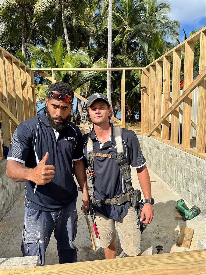 Finn Eden and Koroi on site