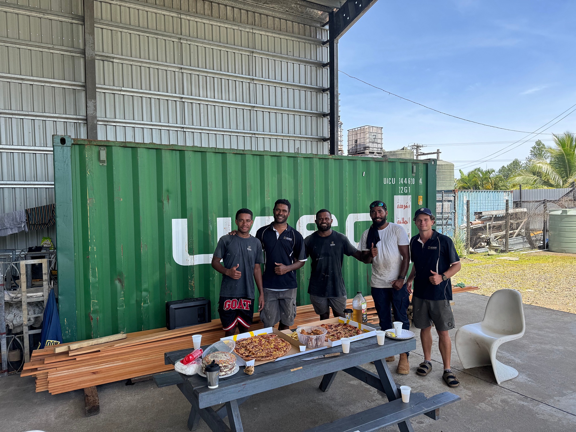 The Eden Construction crew together on site