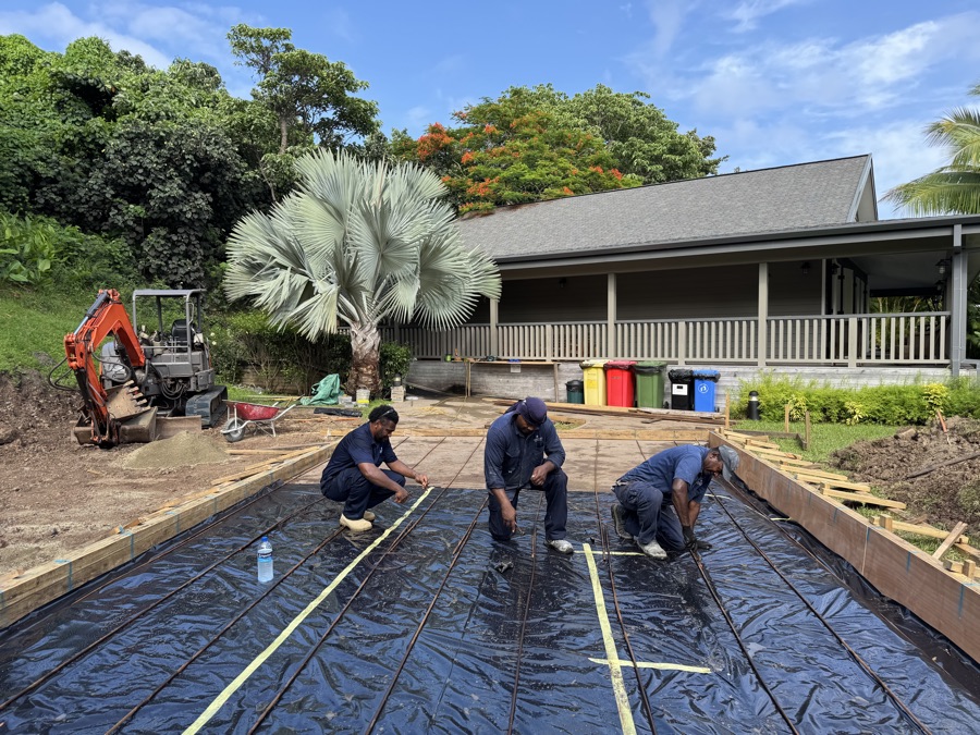 Setting out a slab