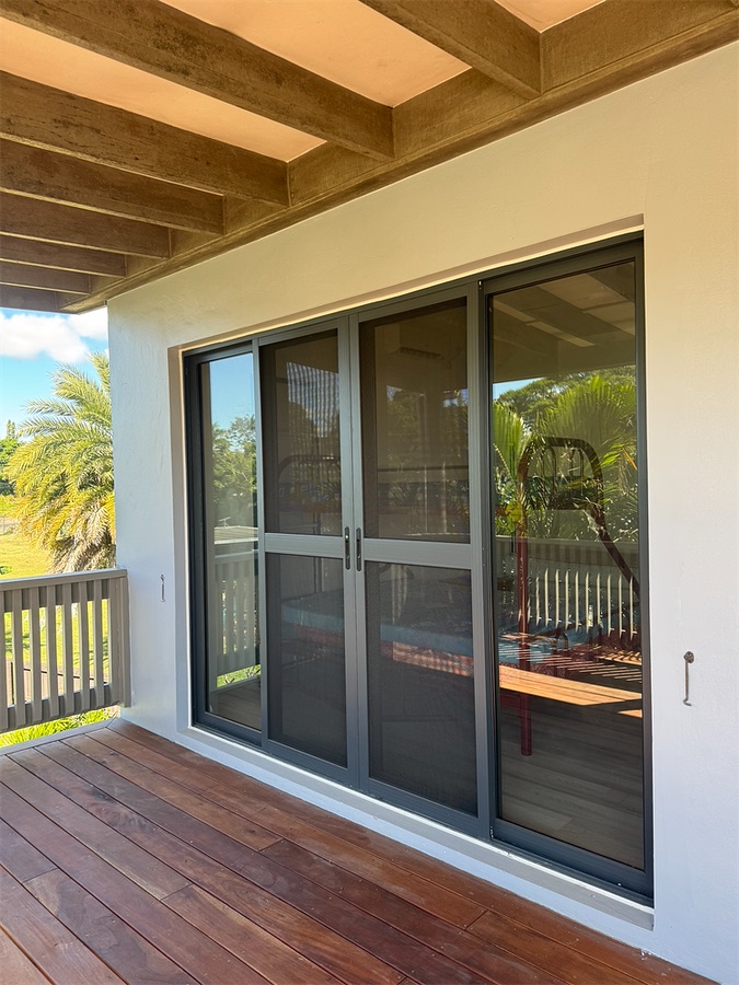 New sliding doors onto the deck