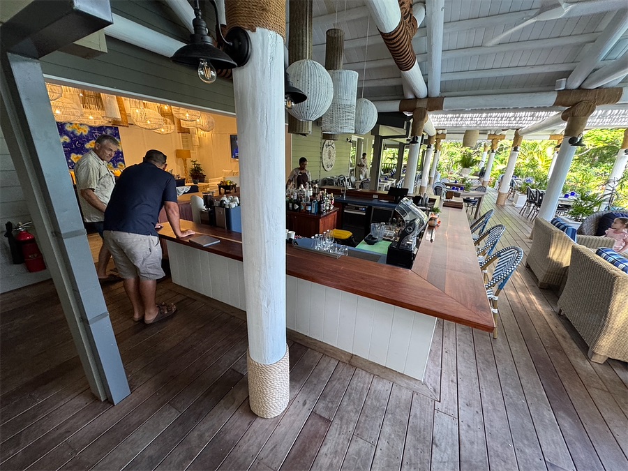Café counter and dining deck