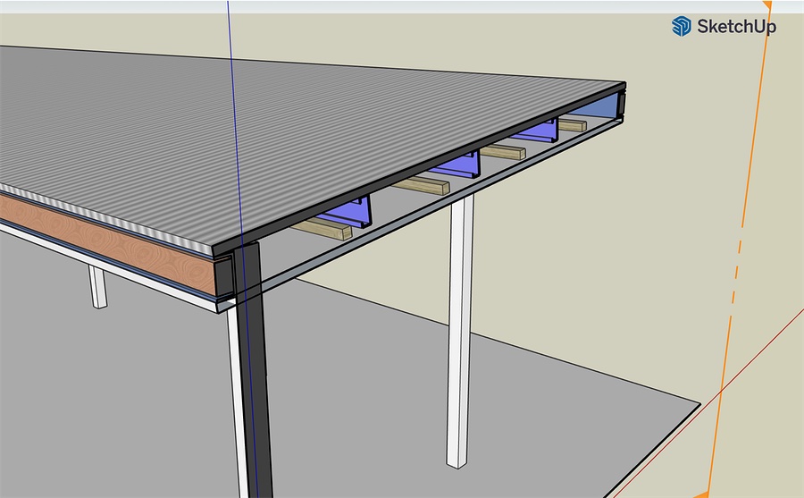 Concept model: deck canopy